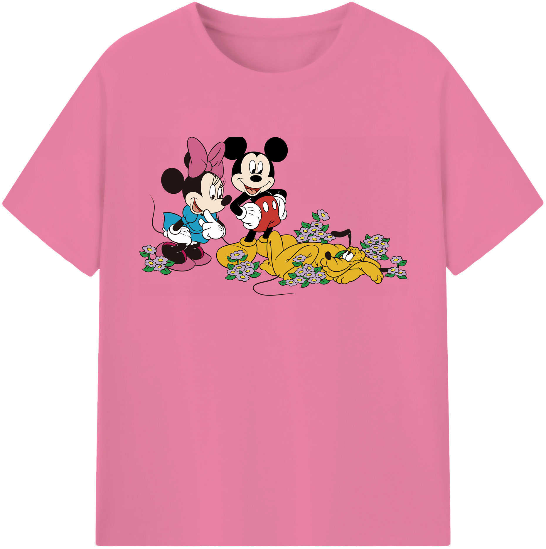 （画像用） ミッキーマウス Mickey Mouse 綿100％半袖Tシャツ（フロントプリント）